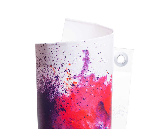 Zum Lagern aufgerolltes PVC-Banner