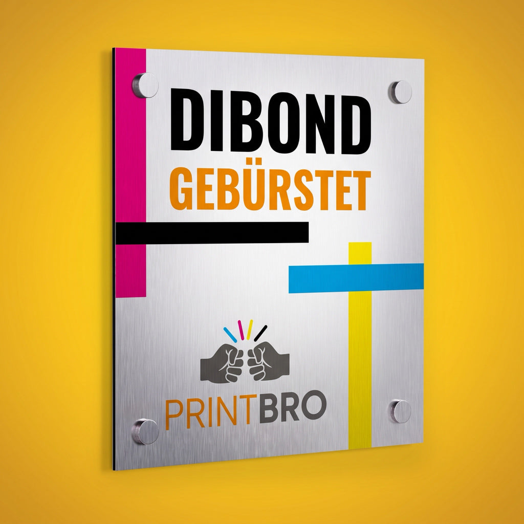 Dibond silber gebürstet